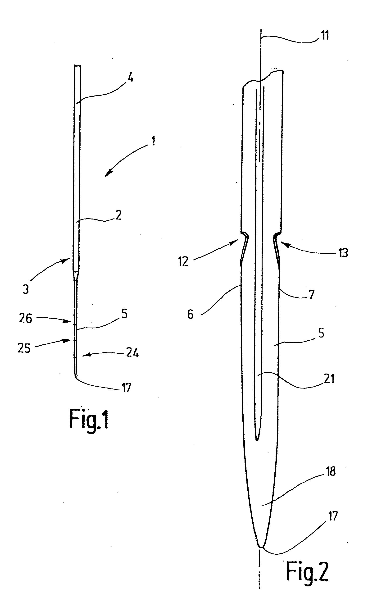 Needle for needling flat textile fabrics