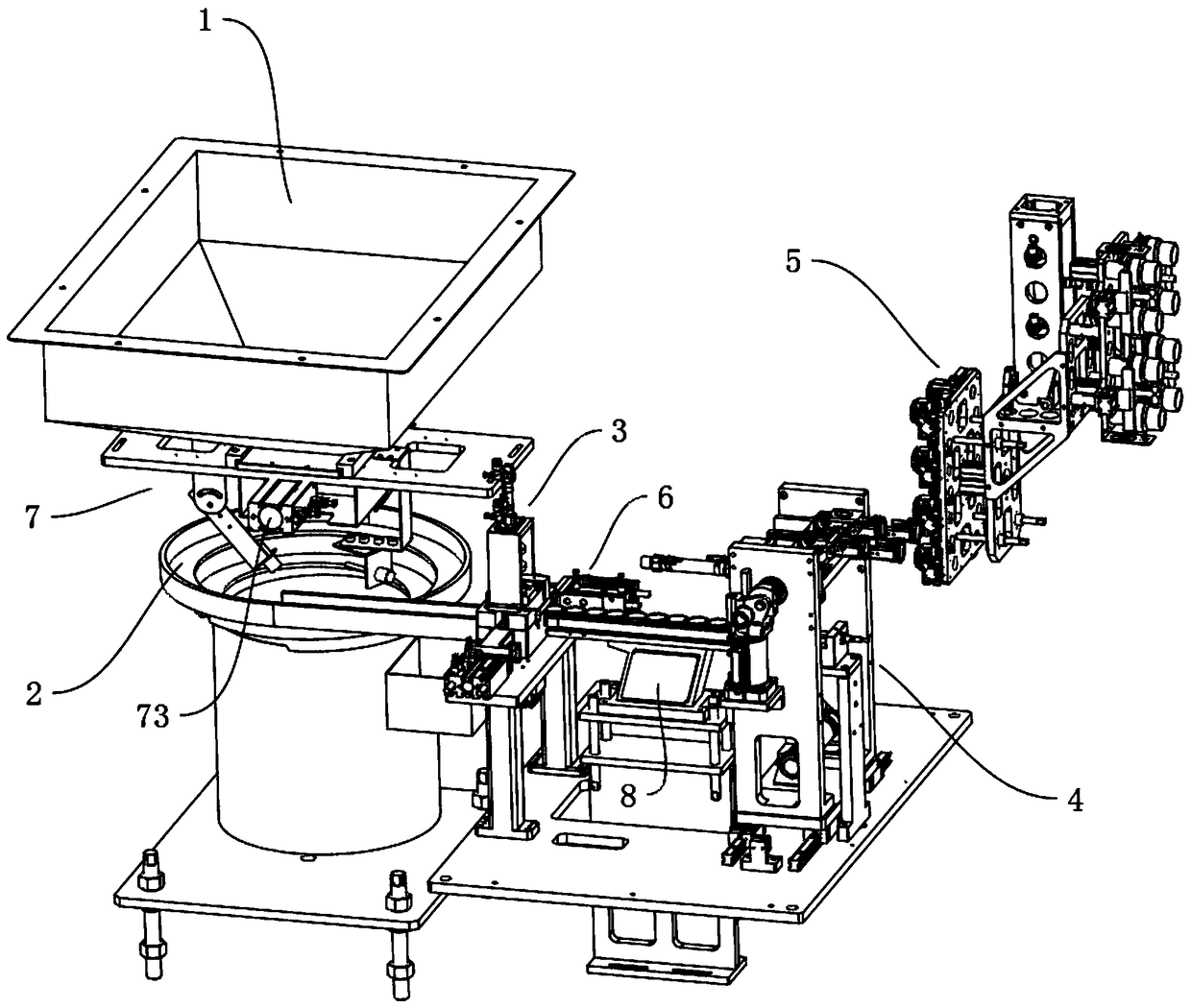 Automatic detecting and discharging device and method for metal nuts in plastic water pipe