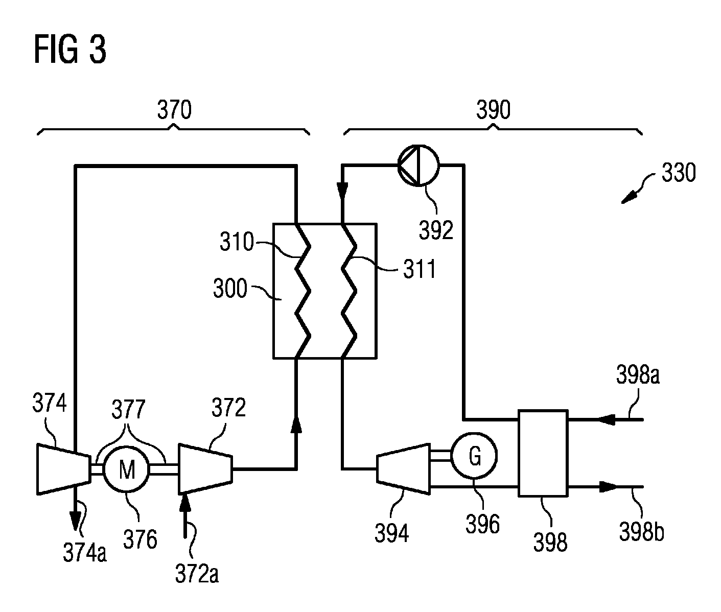 Thermal energy storage and recovery device and system having a heat exchanger arrangement using a compressed gas