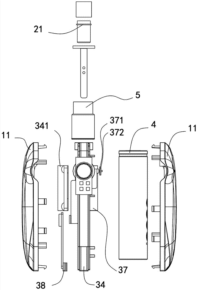 Pushable-nicotine-charge baking electronic cigarette