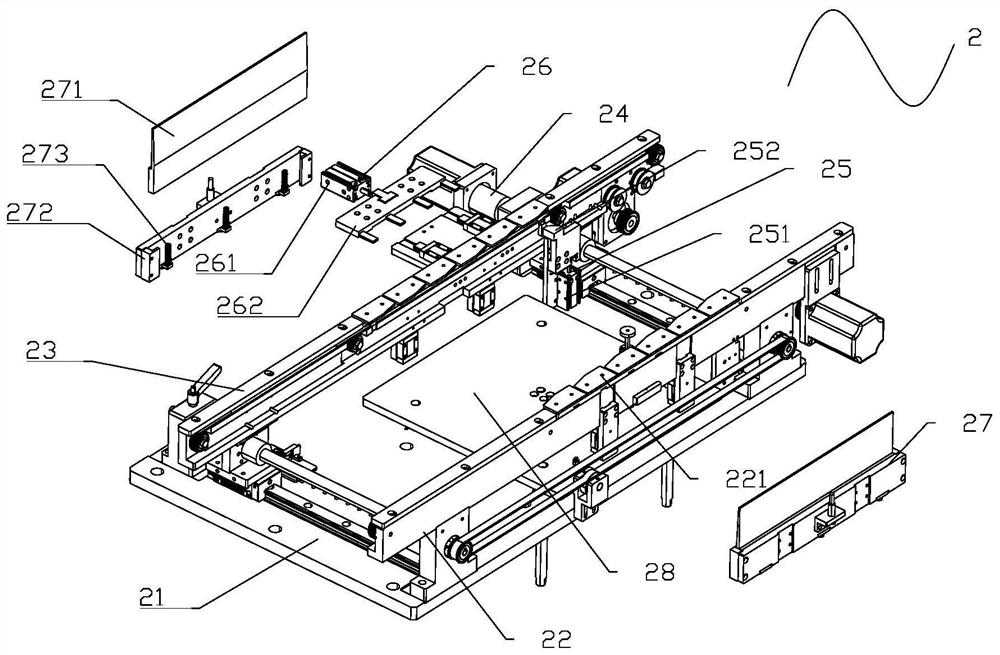 Positioning and conveying device of circuit board rubber coating machine