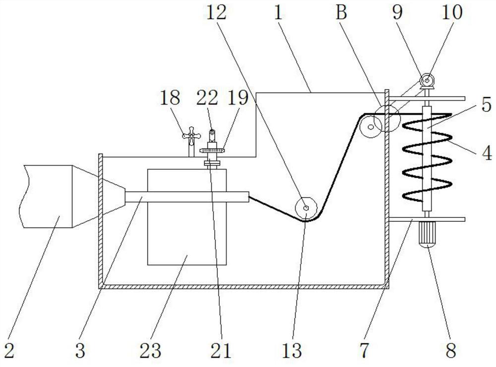 Rapid cooling device capable of performing extrusion processing on optical communication cable