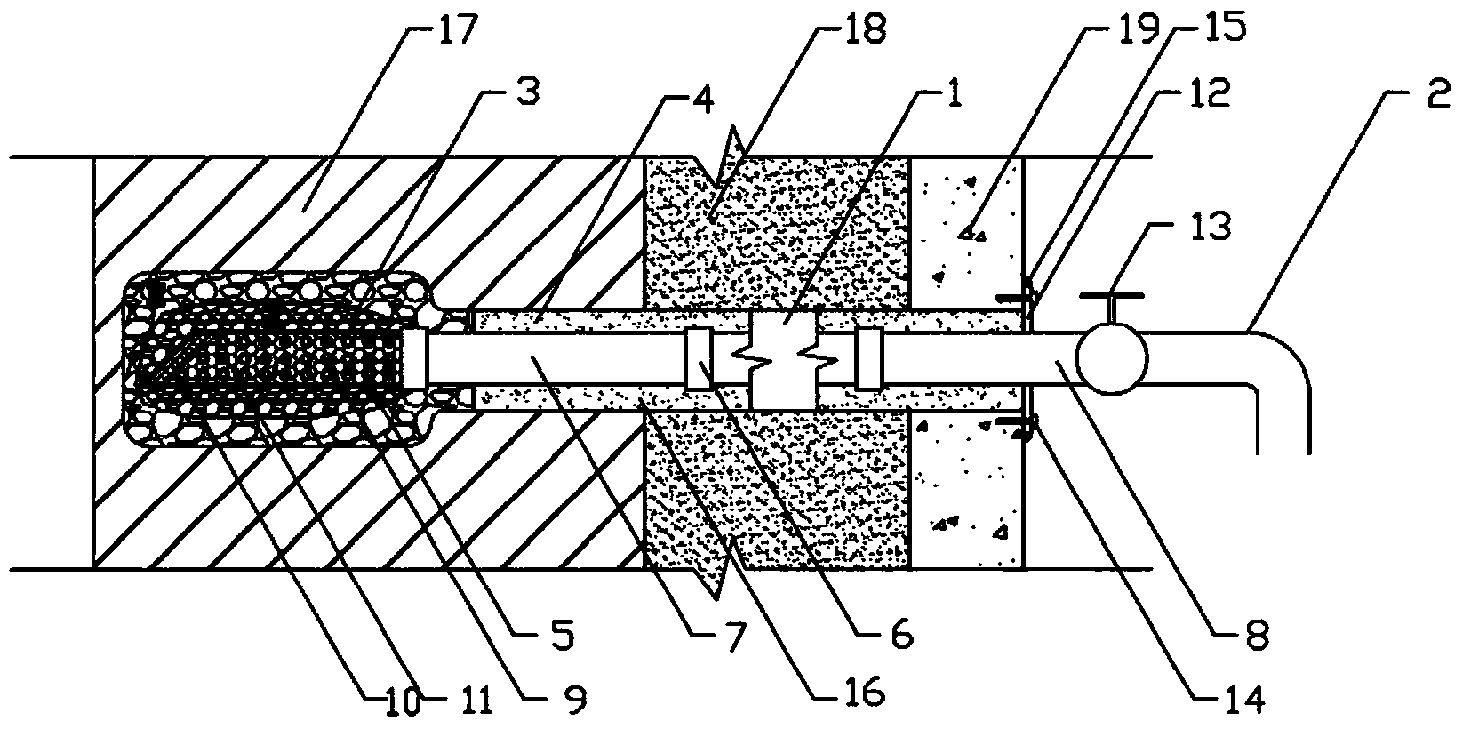 Leakage drainage structure of waterproof curtain