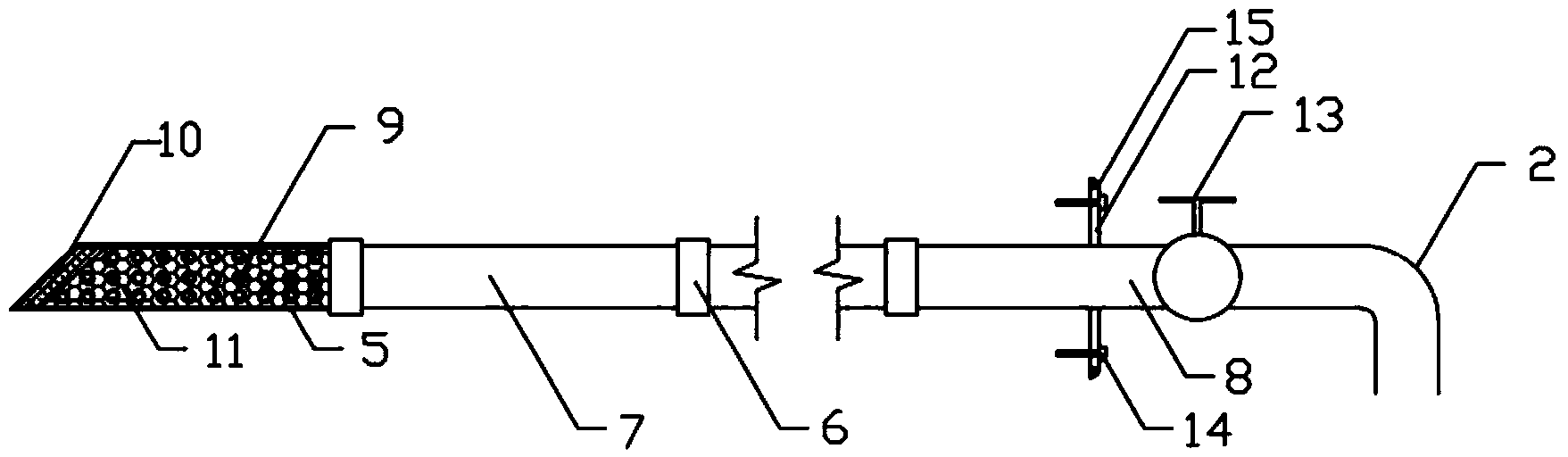 Leakage drainage structure of waterproof curtain