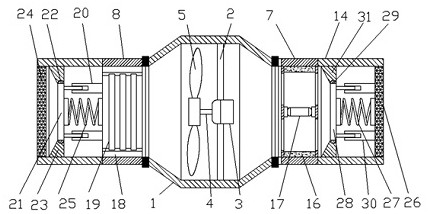 Farm ventilation device convenient to disassemble and assemble