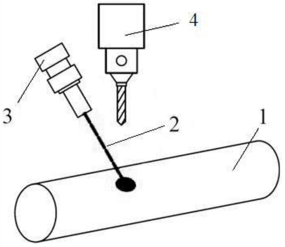 Laser-assisted drilling method and device