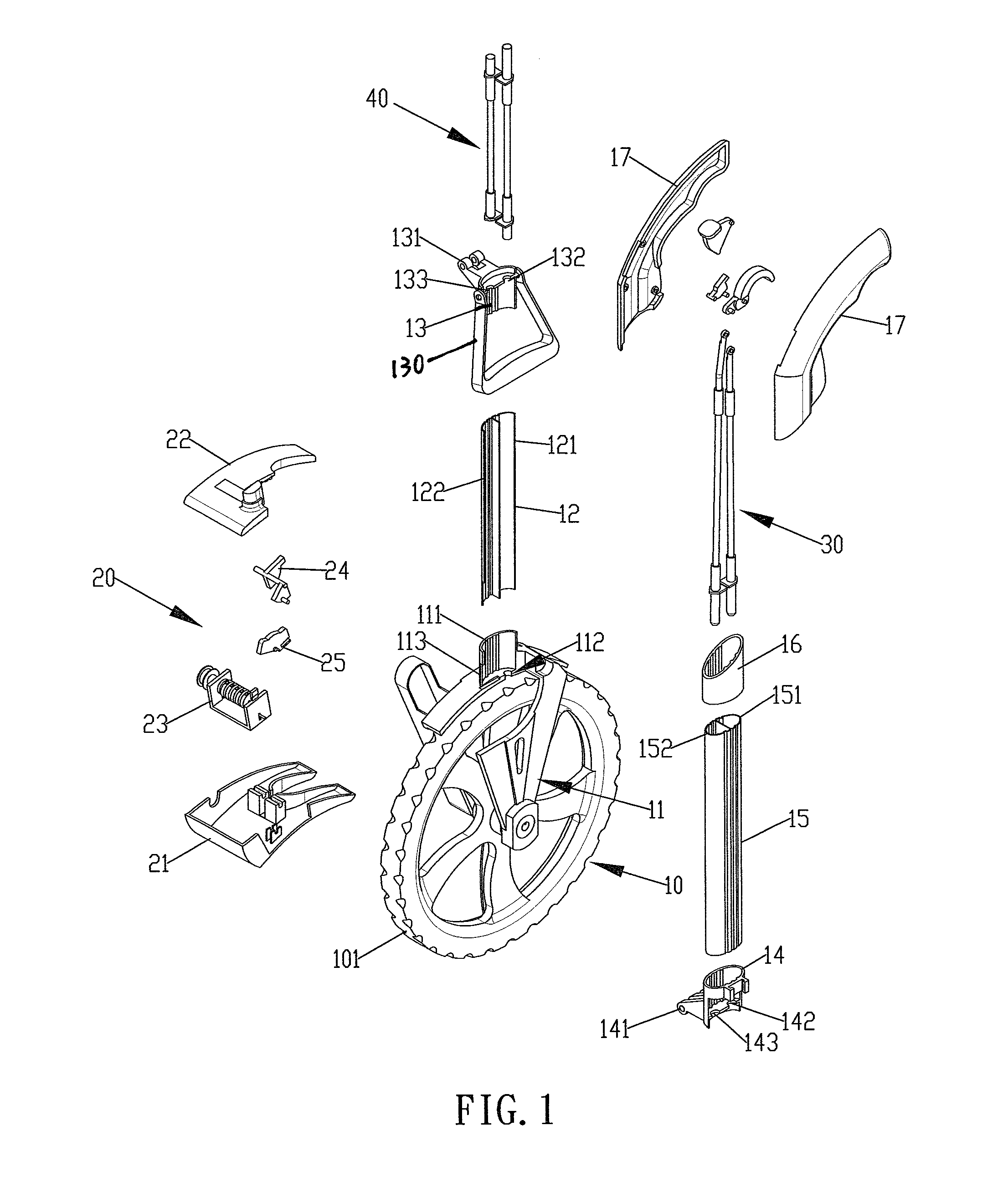 Wheeled distance measuring device