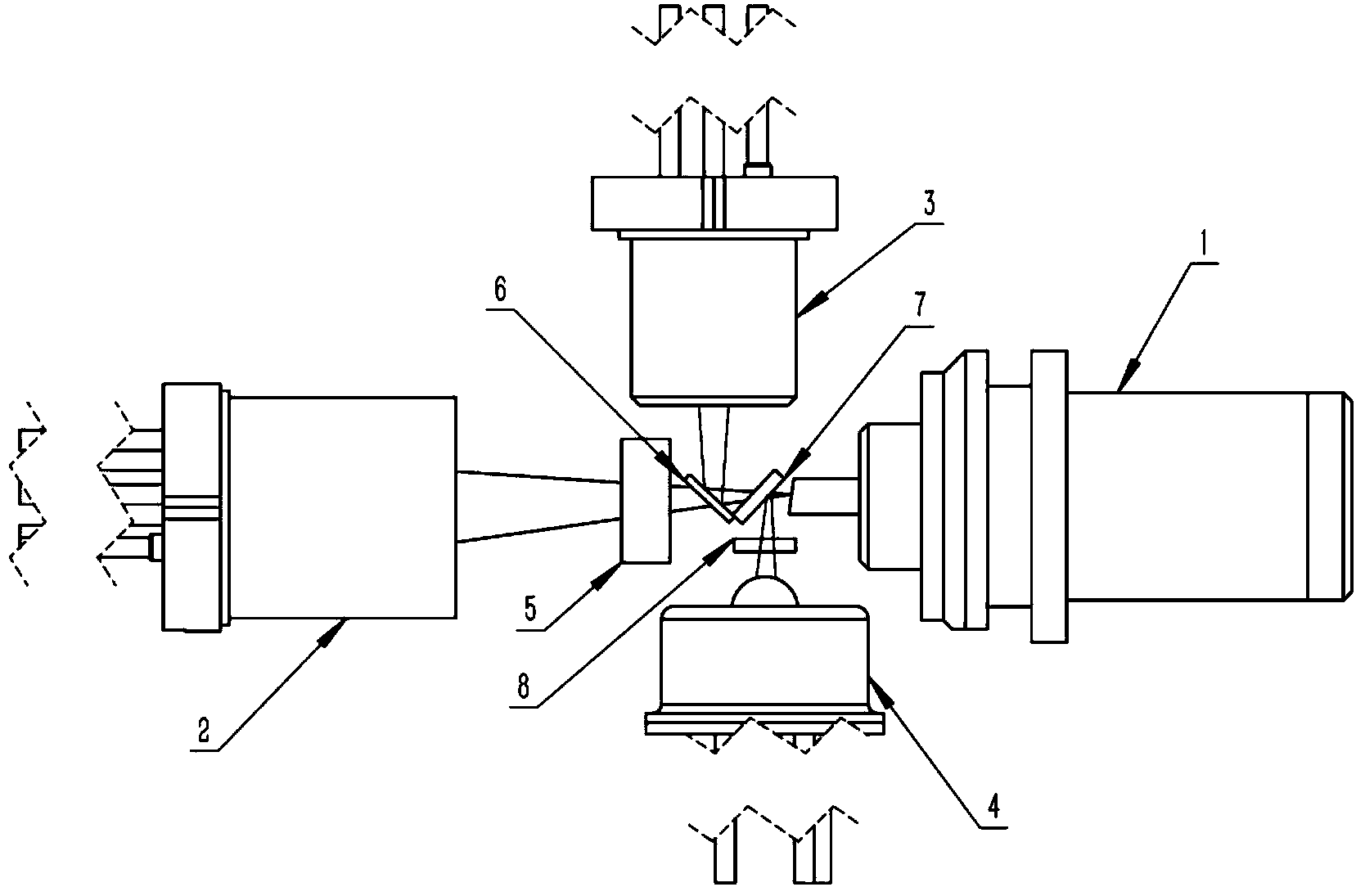 Two-transmitting one-receiving optical component and assembling method thereof