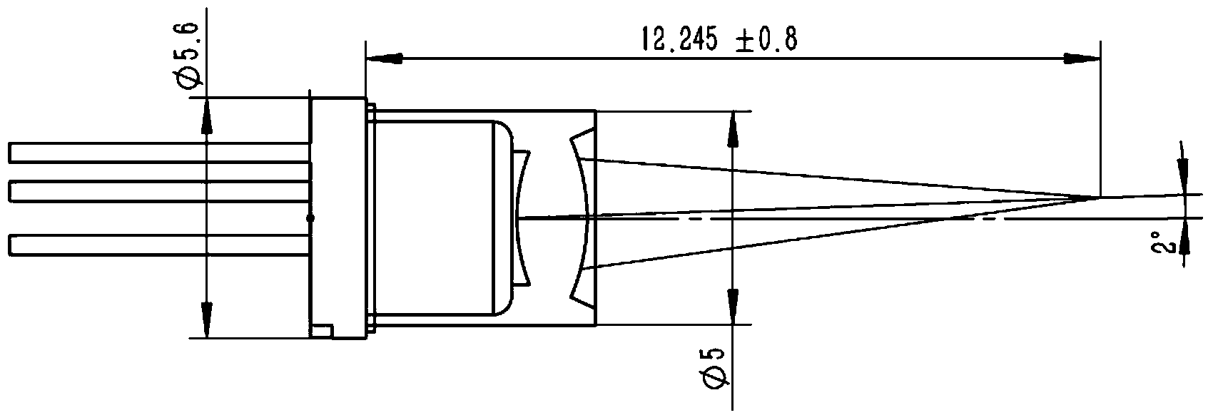 Two-transmitting one-receiving optical component and assembling method thereof