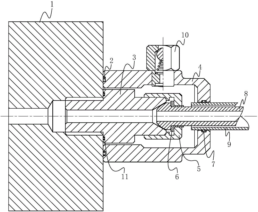 High-pressure gas joint leak-protection structure