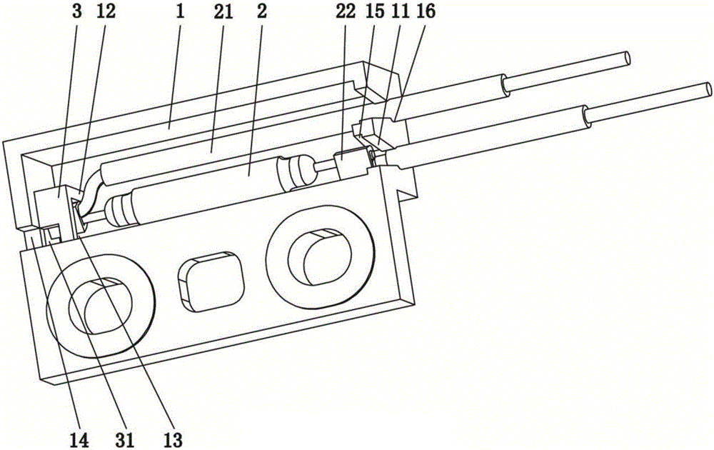 Low-pressure injection molding magnetic proximity switch