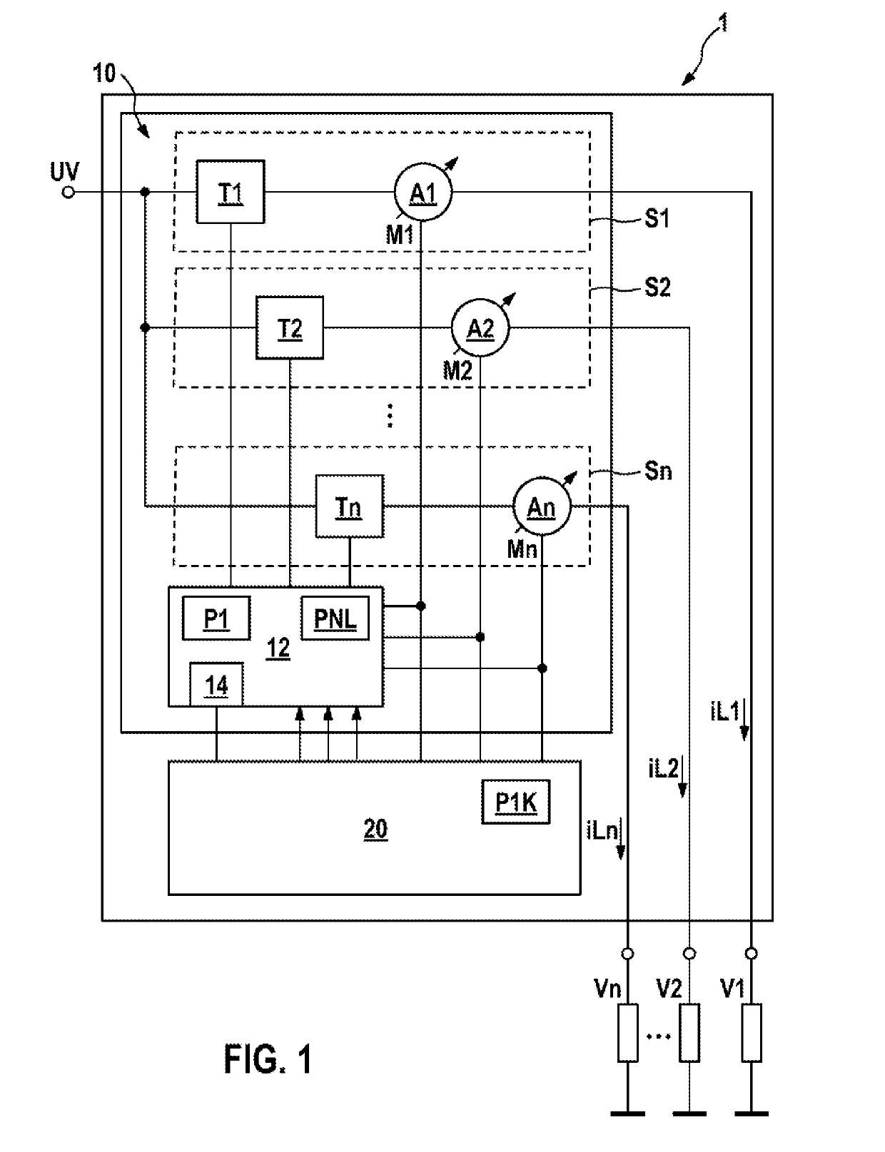 Fuse system for at least one load of a vehicle