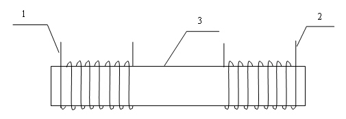 Fluxgate probe based on ferrous amorphous alloy magnetic core and method for making fluxgate probe