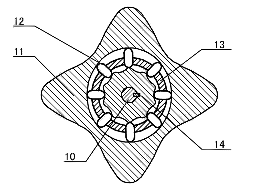 Internal-combustion engine with two-phase inner cam shock wave shifting for transmission