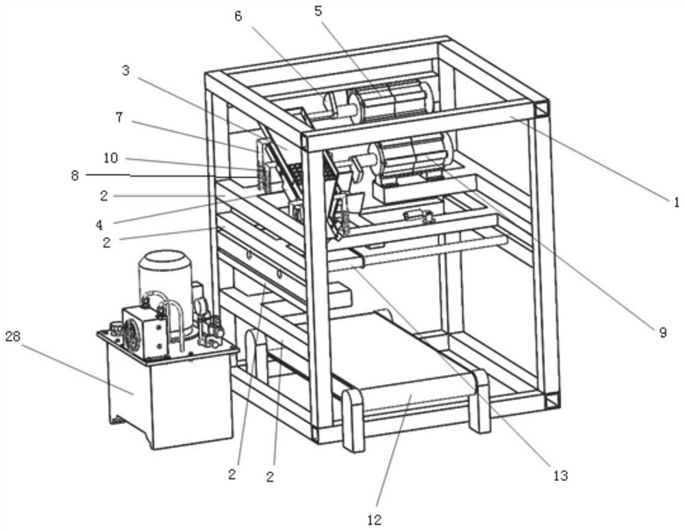 Rock-soil block point load automatic testing device and working method