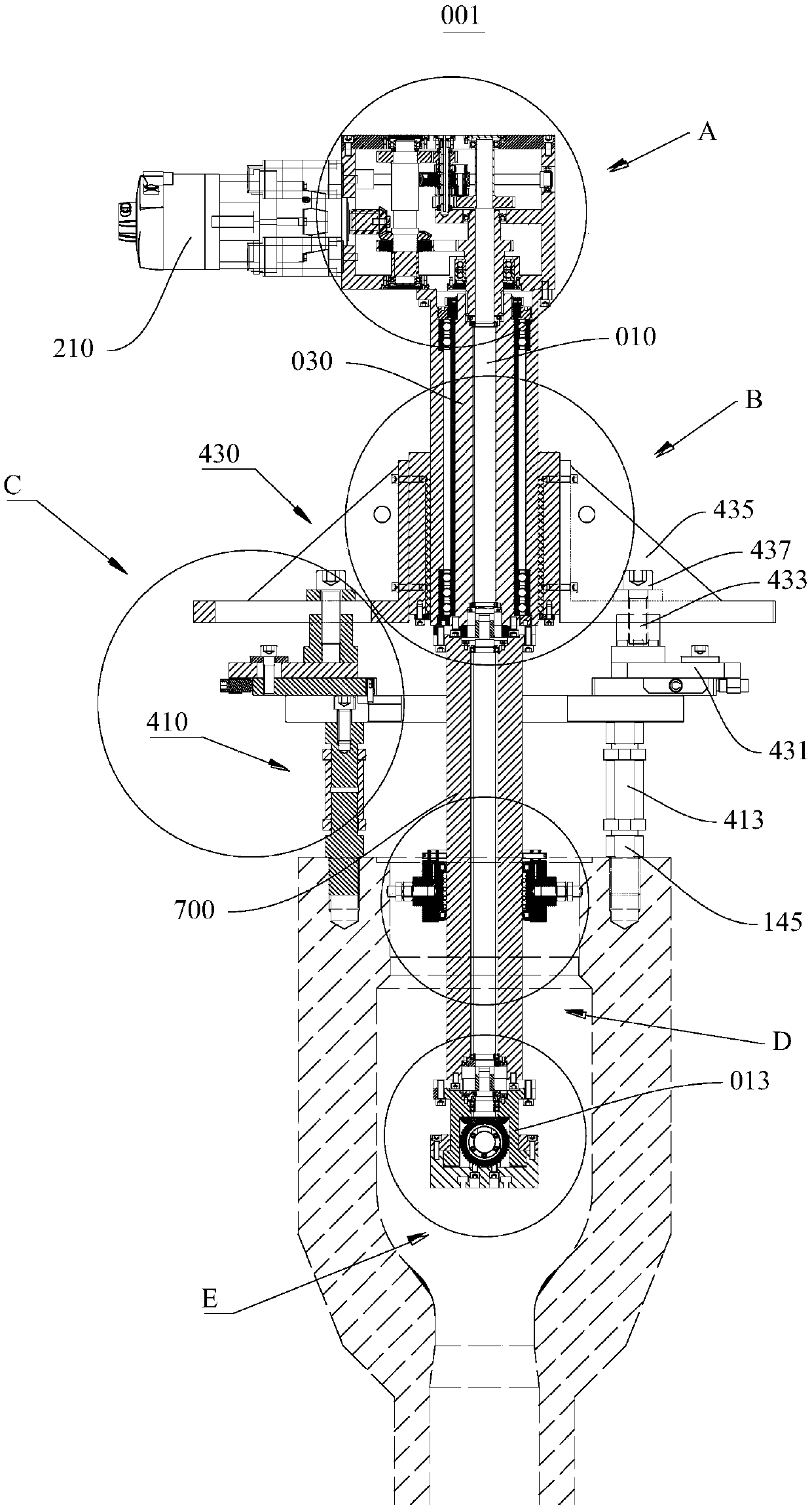 Portable numerical control hole boring equipment for processing sealing surface of valve seat of gas turbine and application of portable numerical control hole boring equipment