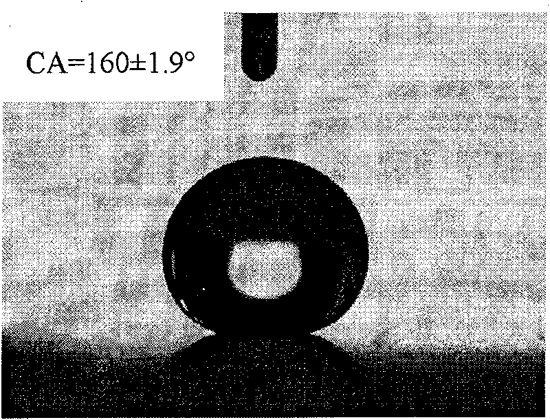 Super-hydrophobic high-density polyethylene film preparation method