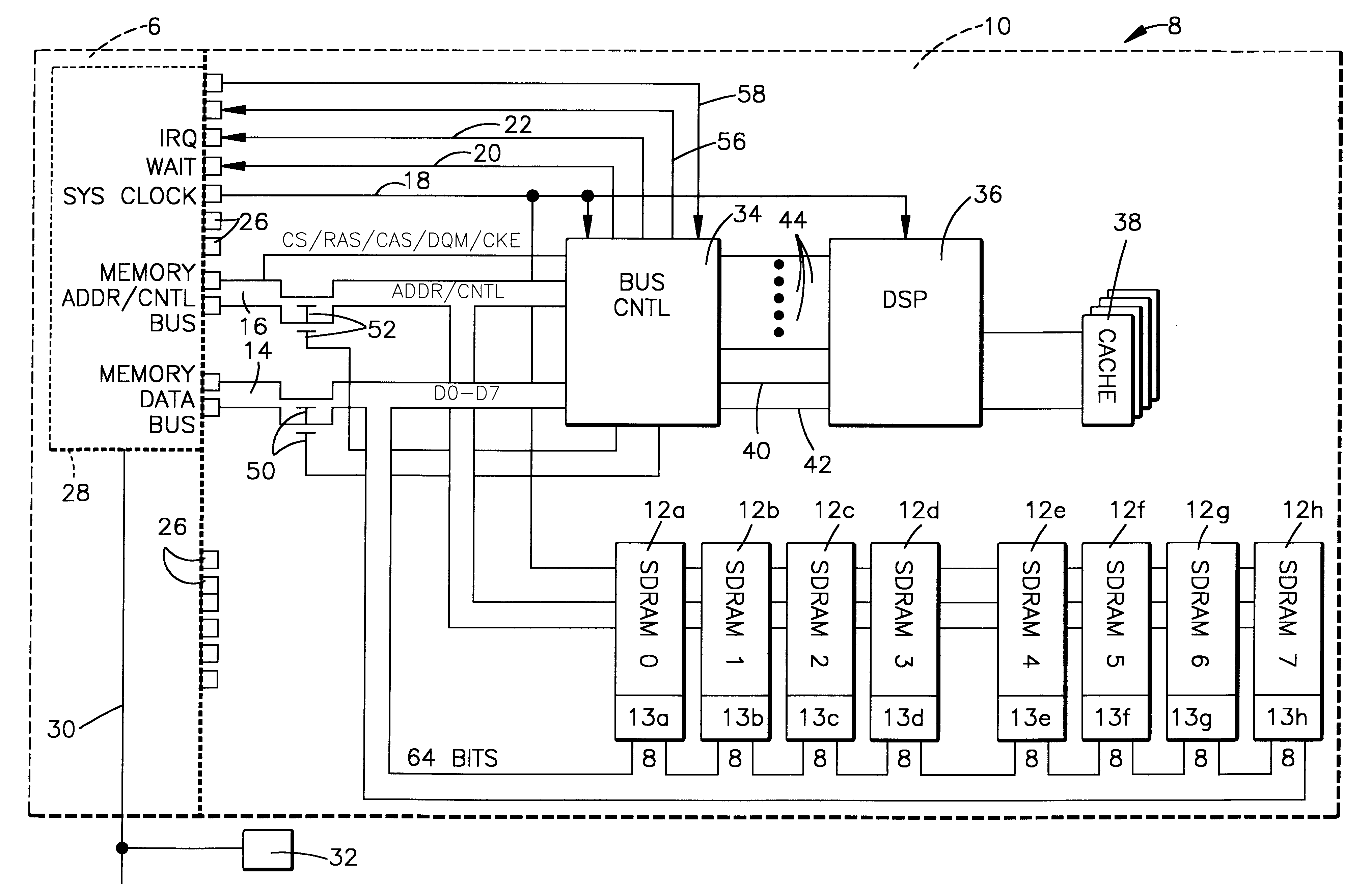 Memory card utilizing two wire bus