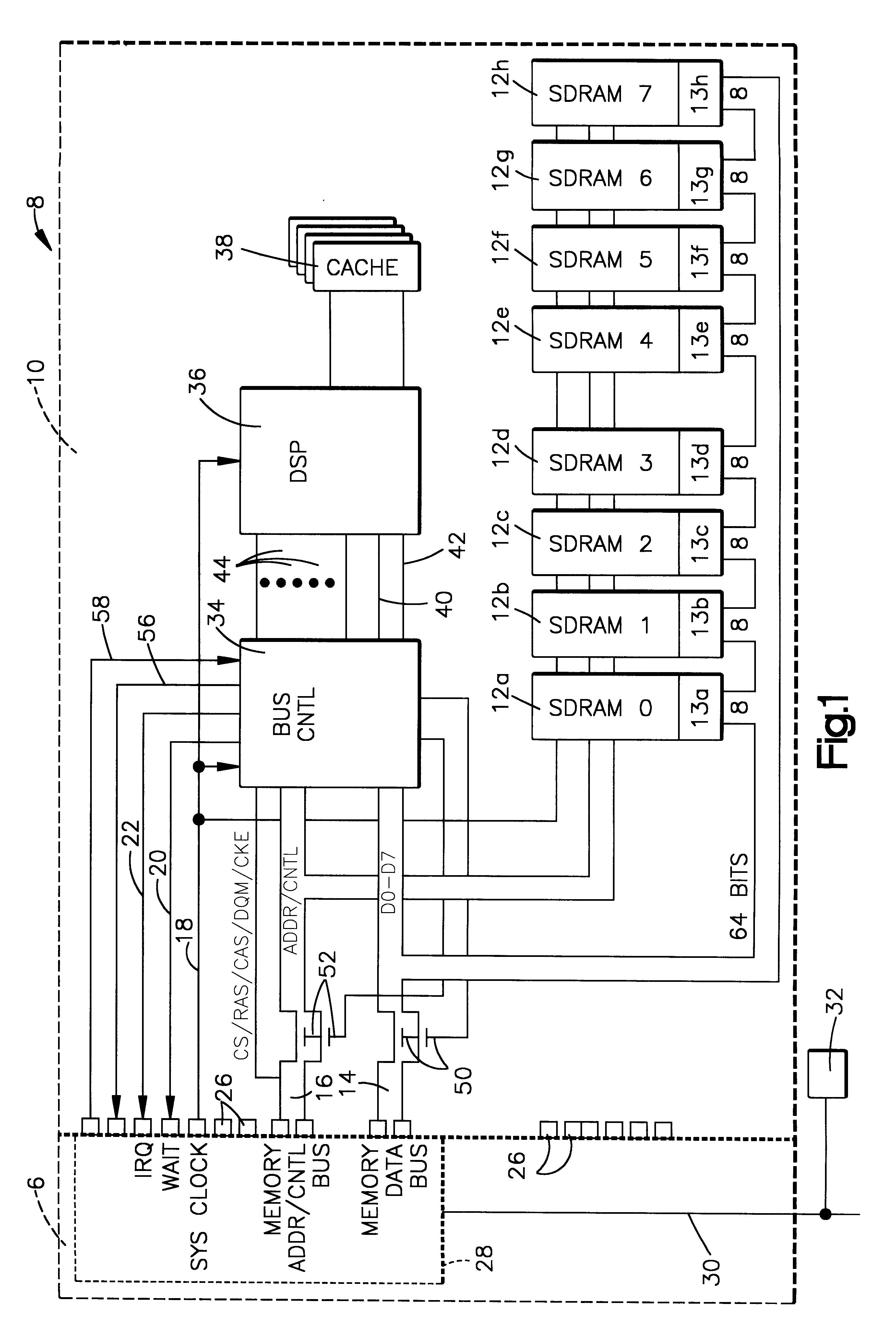 Memory card utilizing two wire bus