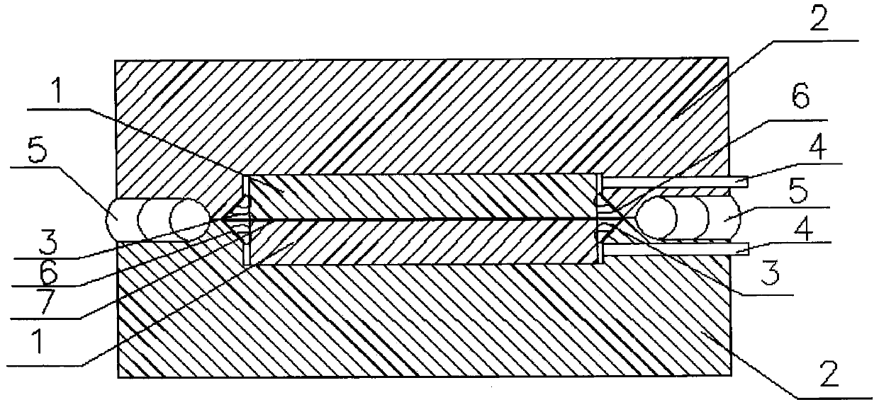 Embedded vacuum rolling method of titanium/steel laminated metal