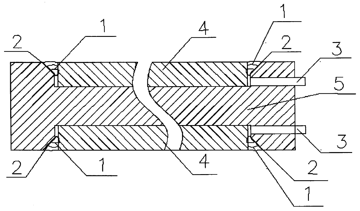 Embedded vacuum rolling method of titanium/steel laminated metal