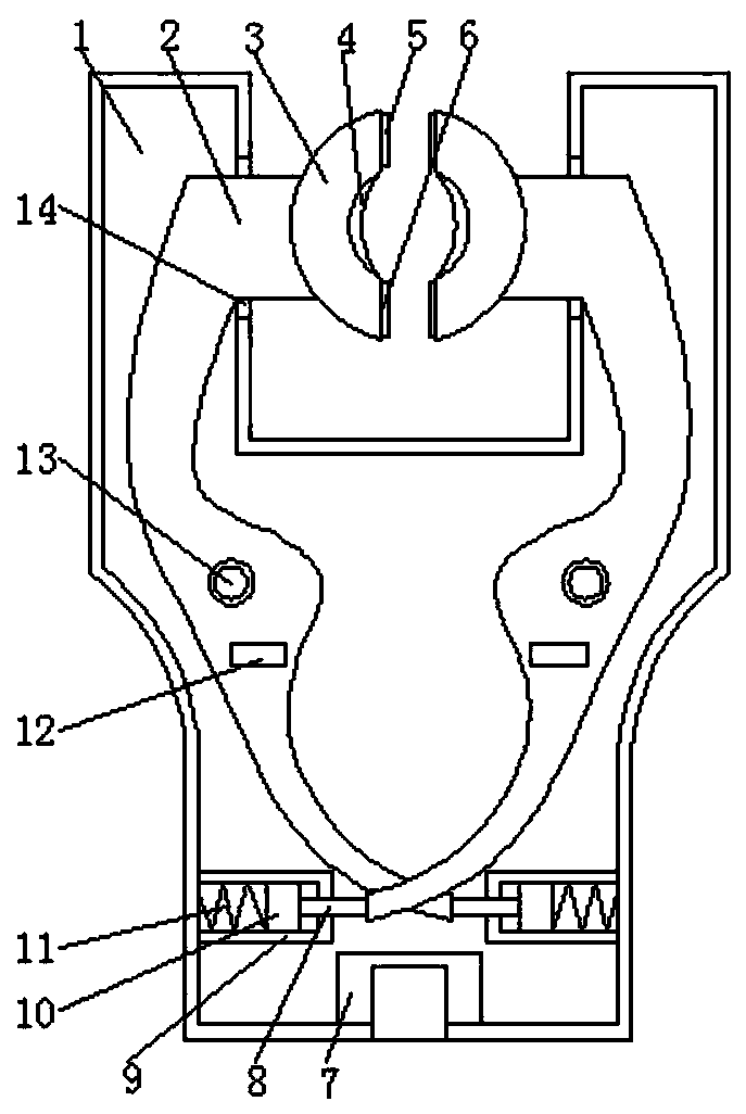 Dialysis tube fixing device for nephrology department