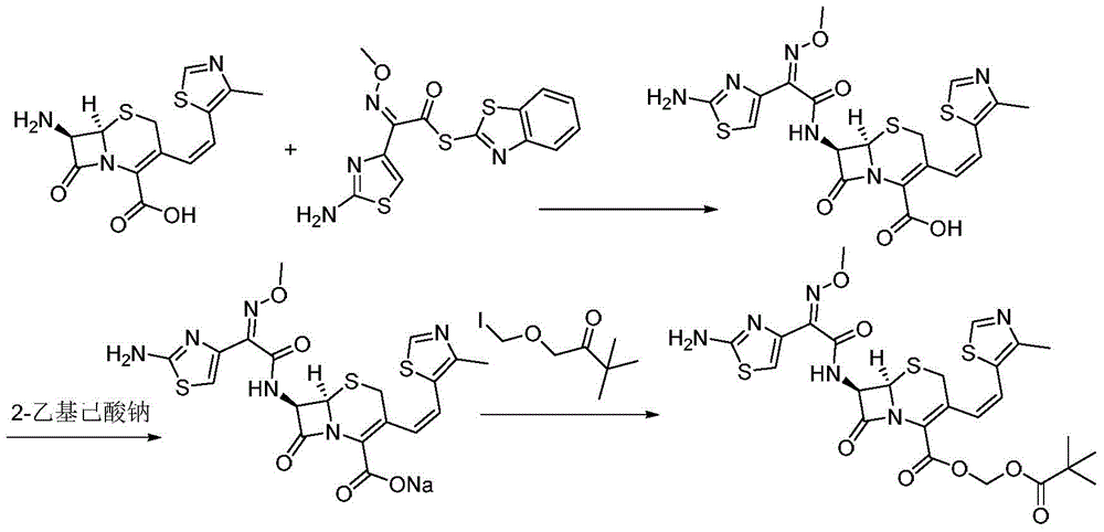 Method for preparing cefditoren pivoxil cephalosporins