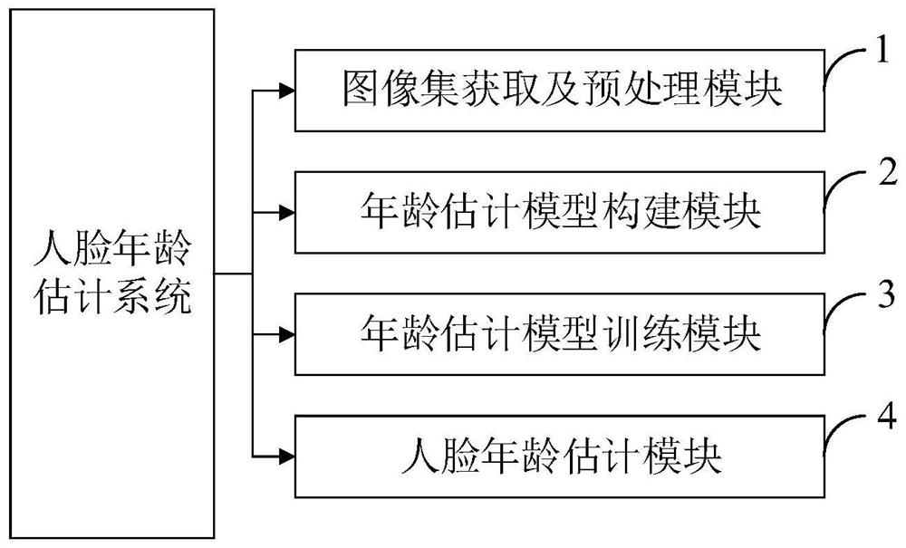 Face age estimation method and system, electronic equipment and storage medium