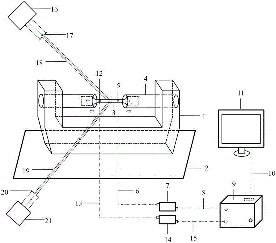 Testing method for microscopic deformation of material