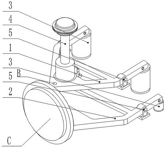 Output type multi-bearing-point independent suspension