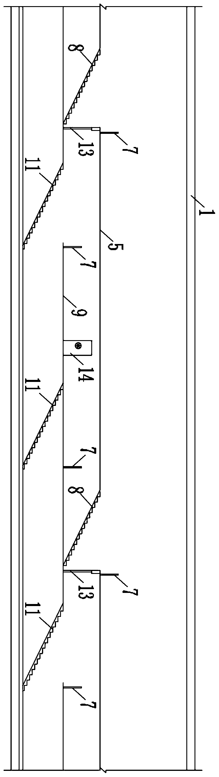 Internal structure of maglev vacuum pipeline