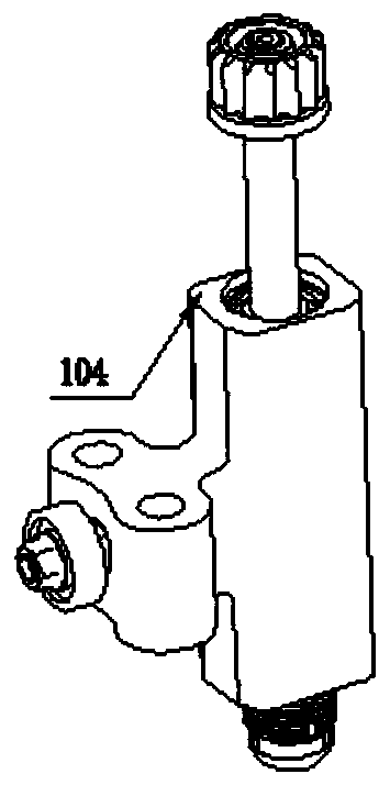 Chained blow-molded bottle blank-pressing device