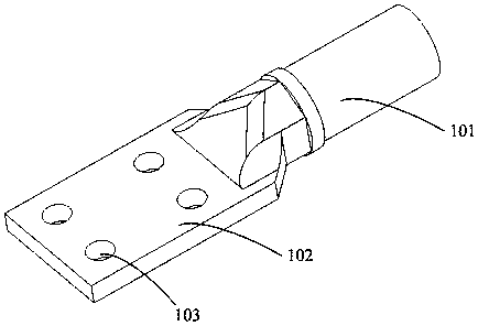 Dual-plane contact type high-voltage high-current terminal