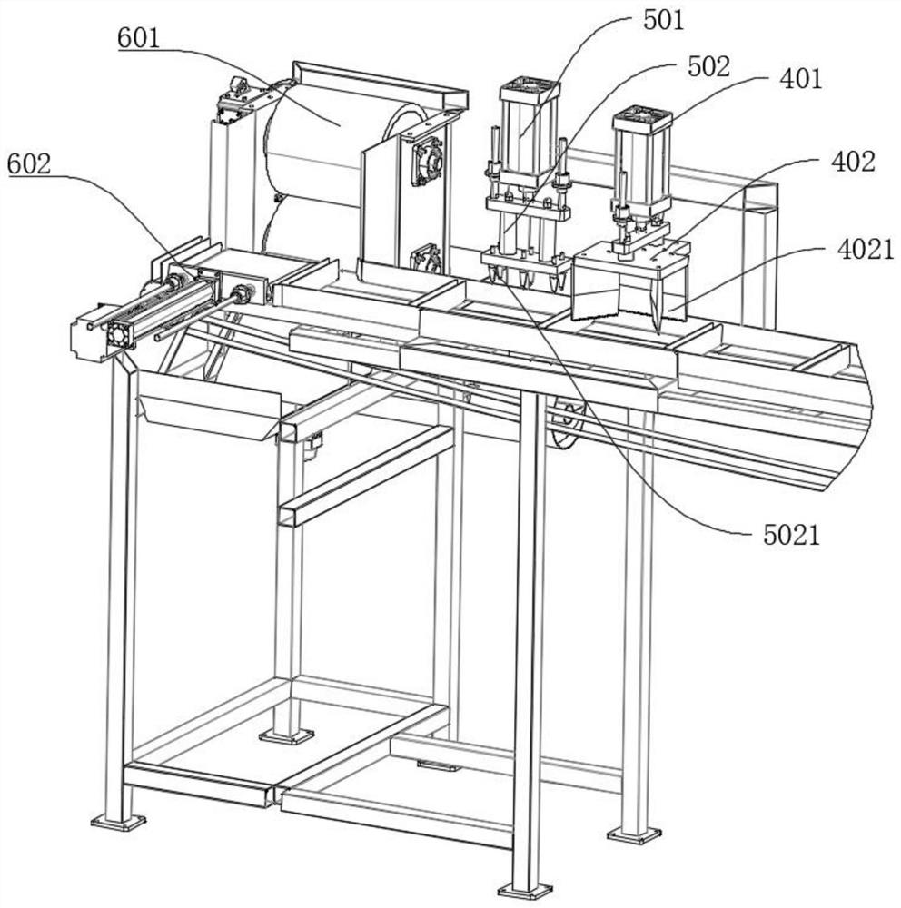 Ice breaking conveying line for coconut milk ice bags