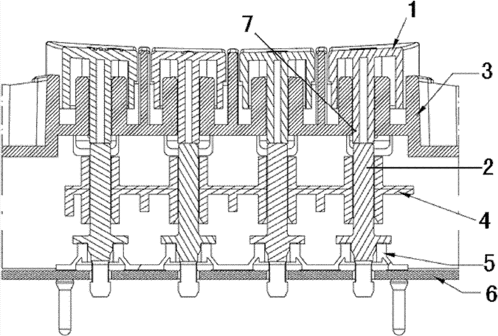 An automobile instrument key combination mechanism