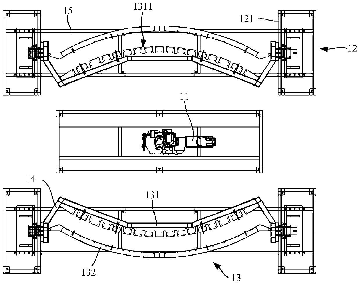 Automatic welding device for segment reinforcement cage and construction method thereof