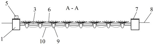 A flower-shaped self-expanding leaf-type photocatalytic sewage purification floating bed