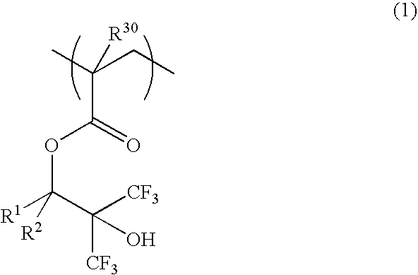 Polymer, resist protective coating material, and patterning process