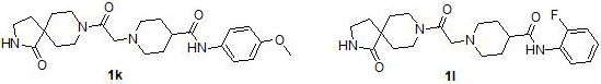 Preparation and application of diazaspirodecane piperidine carboxamides