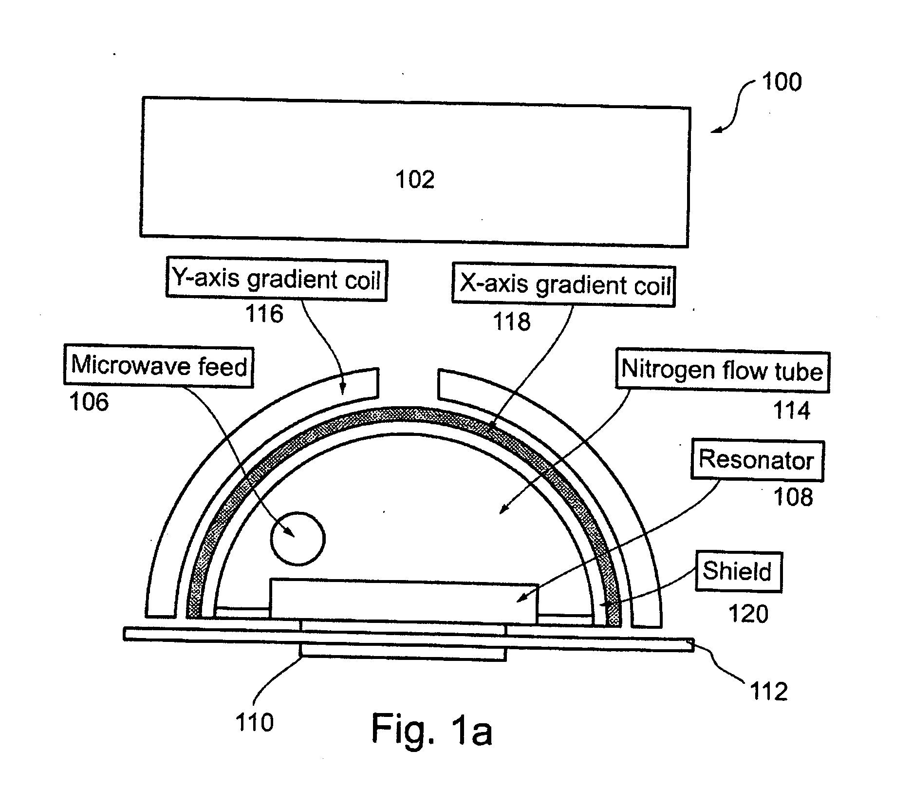 Probe and system for electron spin resonance imaging