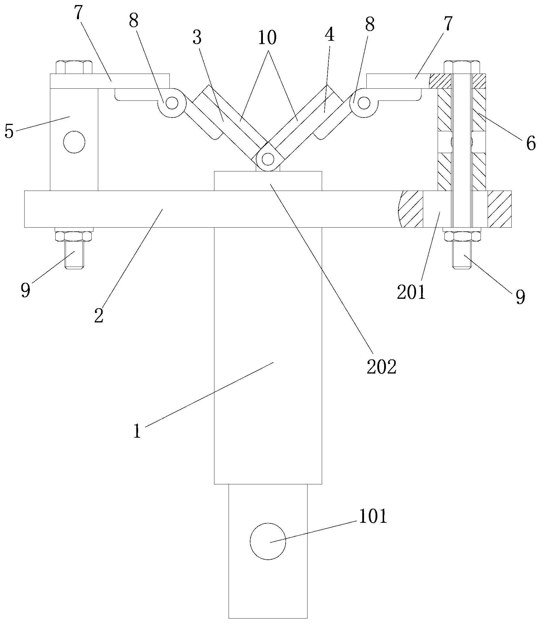 Combined-type material clamp