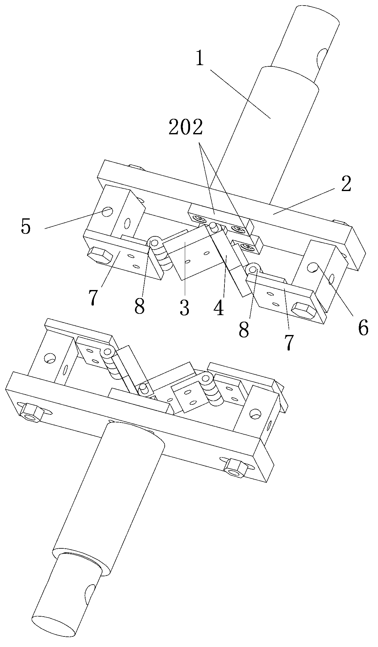 Combined-type material clamp