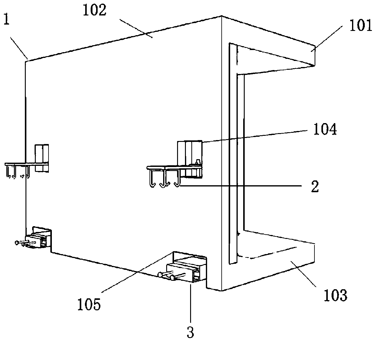 Connection structure for prefabricated integral bay window, and assembling method thereof