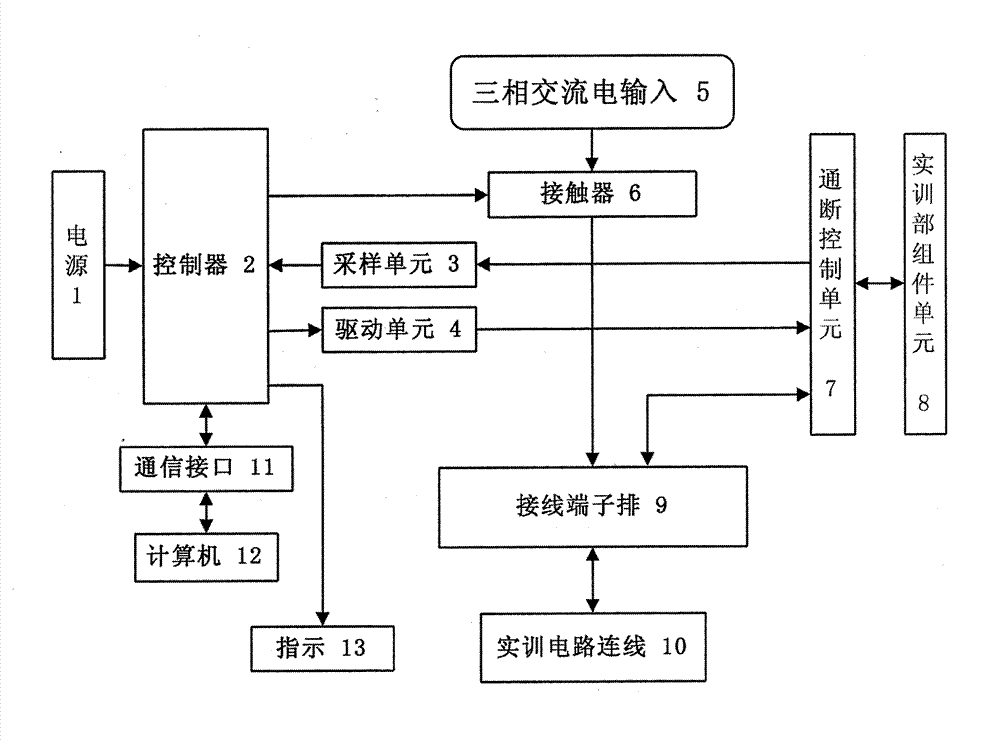 Electrical practice training device