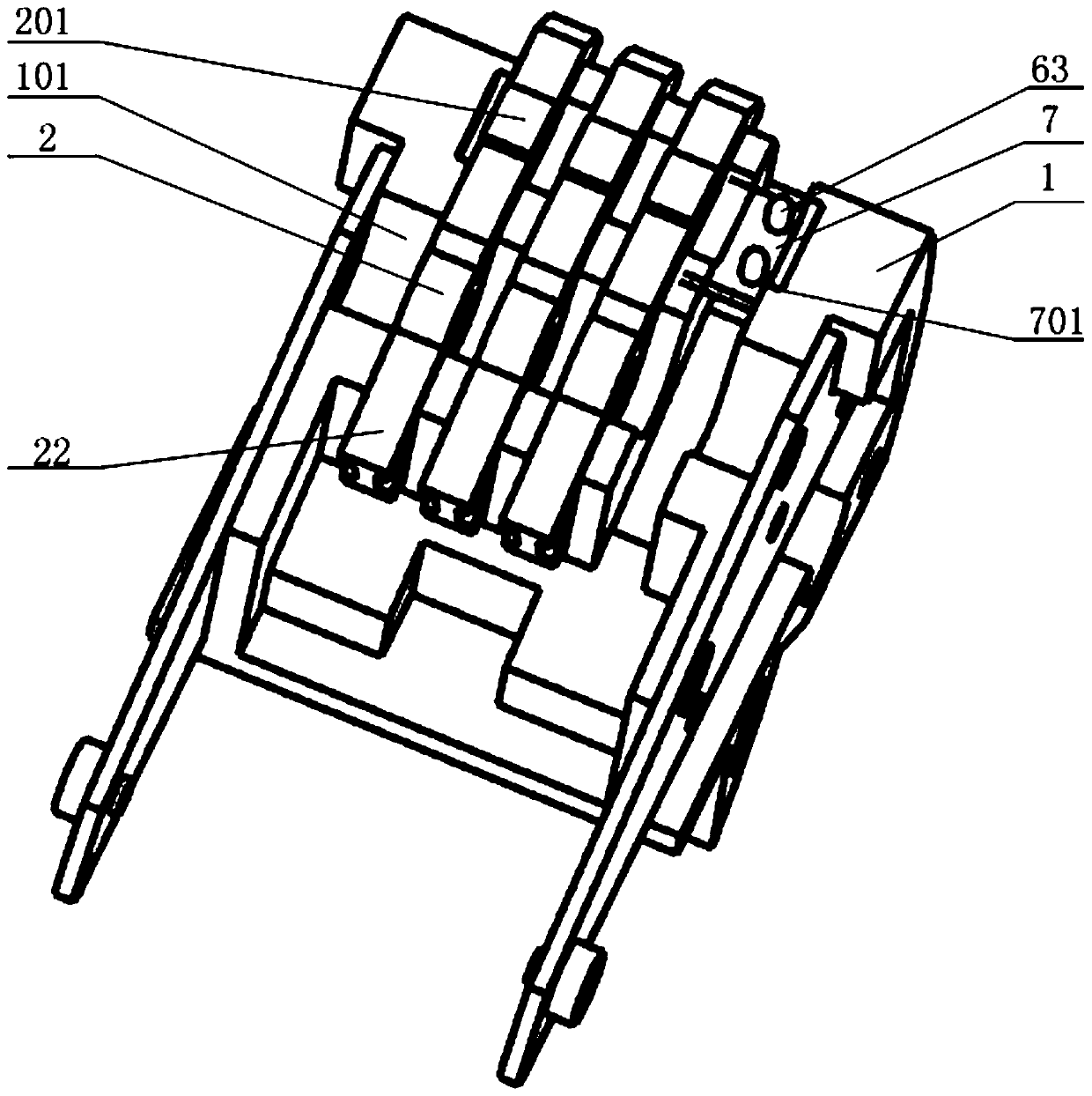Contact mechanism of universal circuit breaker