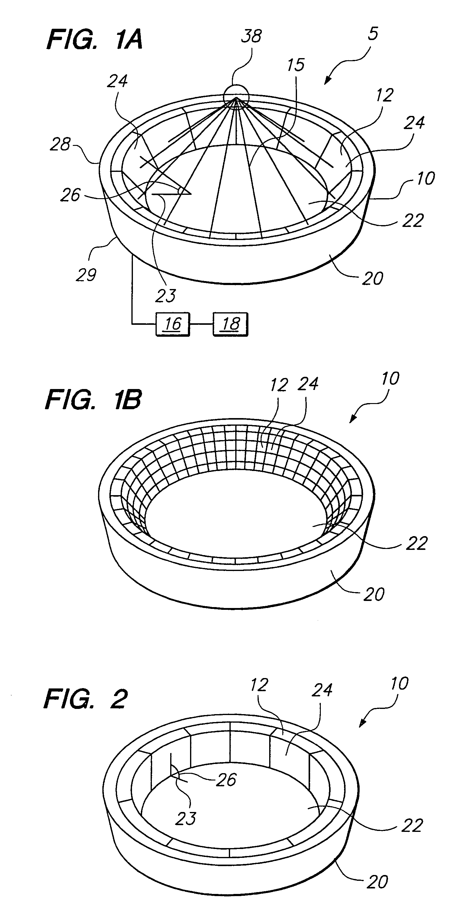 Focused ultrasound system for surrounding a body tissue mass and treatment method