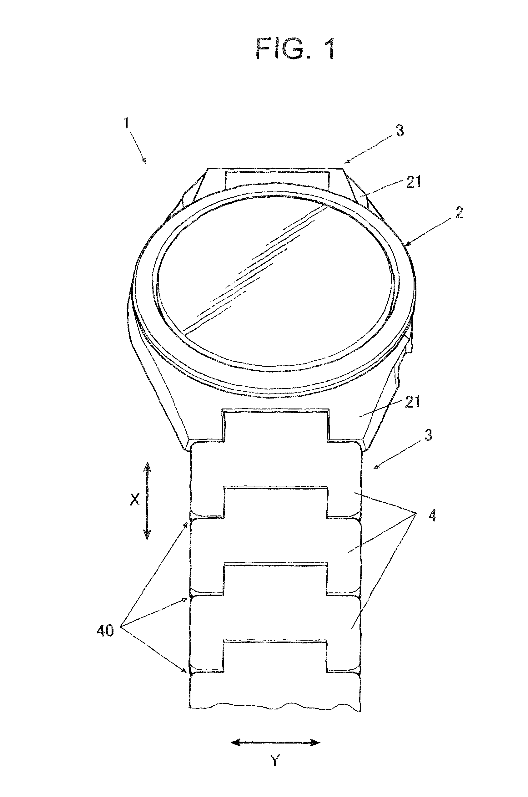 Connecting unit, band and electronic device including band