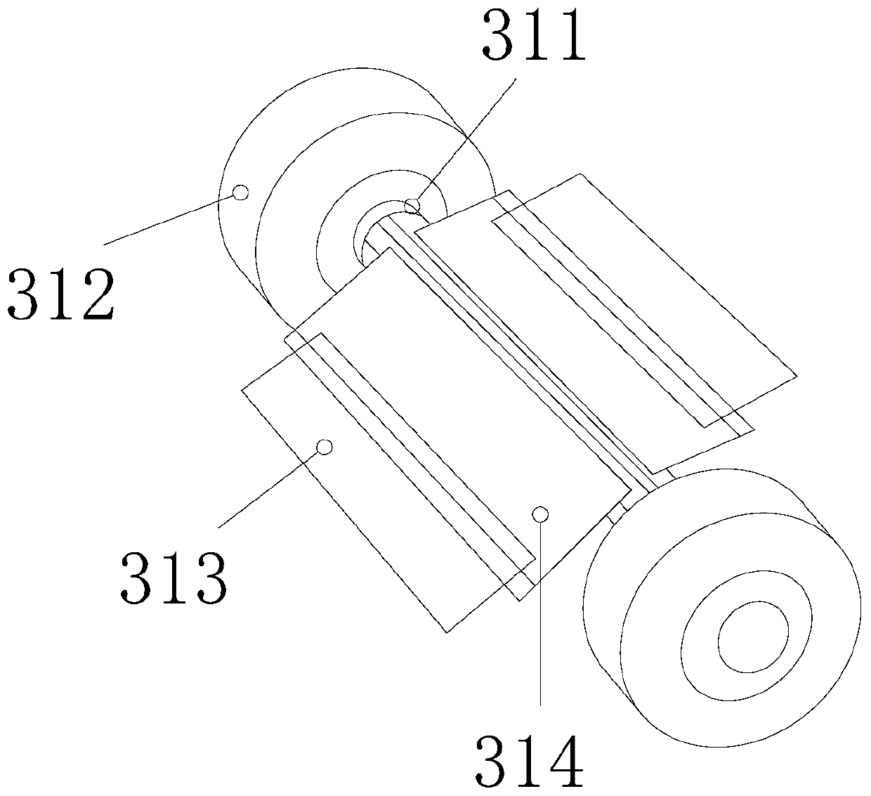 Capacitor core vacuum drying device for improving heat conduction of water molecules