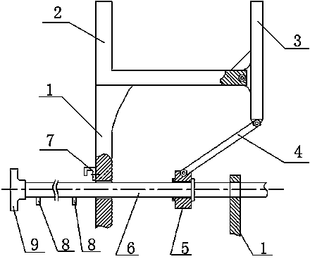 Gate opening and closing mechanism for manual type sawing machine skip car