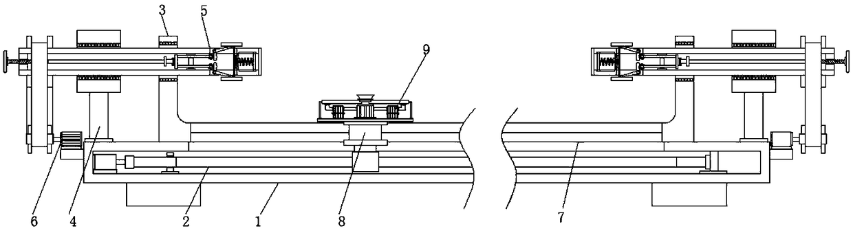 Building construction scaffold steel pipe rust removal device based on self-rotating friction function